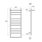 Полотенцесушитель водяной Point Аврора П9 100х50 хром , изображение 3