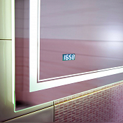 Зеркало Бриклаер Эстель-2 100 с подсветкой, с часами , изображение 3