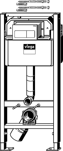 Система инсталляции для унитазов Viega Prevista Dry 792824 с кнопкой смыва , изображение 2