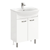 Изображение Тумба под раковину Onika Коралл 60 напольная, белая Тумба под раковину Onika Коралл 60 напольная, белая , изображение 1