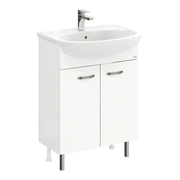 Тумба под раковину Onika Коралл 60 напольная, белая , изображение 1