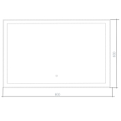 Изображение Зеркало Azario Сантана 80х60 с системой антизапотевания Зеркало Azario Сантана 80х60 с системой антизапотевания , изображение 4