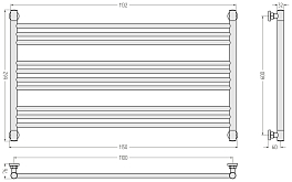 Полотенцесушитель водяной Сунержа Богема L 60х110 без покрытия , изображение 5