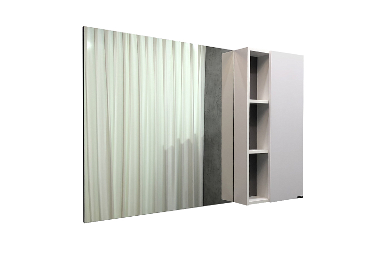 Зеркало-шкаф Comforty Милан 120 белый глянец , изображение 1