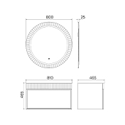 Тумба с раковиной для ванной Comforty Мадрид 80 серый шёлк , изображение 7