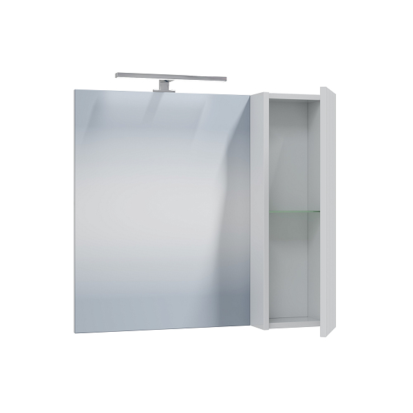 Зеркало-шкаф СаНта Юпитер 70 белый глянец, с подсветкой , изображение 2