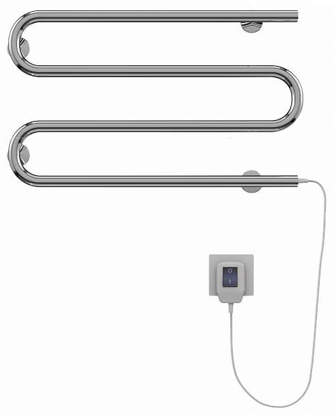 Полотенцесушитель электрический Terminus Электро М-образный 60х35 , изображение 1