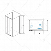 Душевой уголок RGW Passage PA-73 (PA-13 + Z-050-2) 180х80 , изображение 3