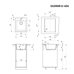 Фото Мойка кухонная Ulgran U-404-328 бежевый