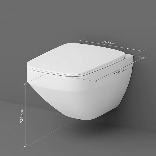 Унитаз подвесной AM.PM Inspire 2.0 C50A1700SC безободковый , изображение 12