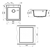 Мойка кухонная Point Моко 47 PN3006W белая , изображение 3