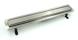 Душевой лоток Timo Basic Steel BSPG-80 S50Rb с решеткой 80 см , изображение 1