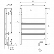 Полотенцесушитель электрический Domoterm Аврора П6 50x70 R , изображение 4