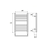 Полотенцесушитель электрический Point Аврора П8 60х40 хром , изображение 4