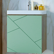 Изображение Тумба под раковину Бриклаер Кристалл 50 фисташка/дуб гранж песочный Тумба под раковину Бриклаер Кристалл 50 фисташка/дуб гранж песочный , изображение 1