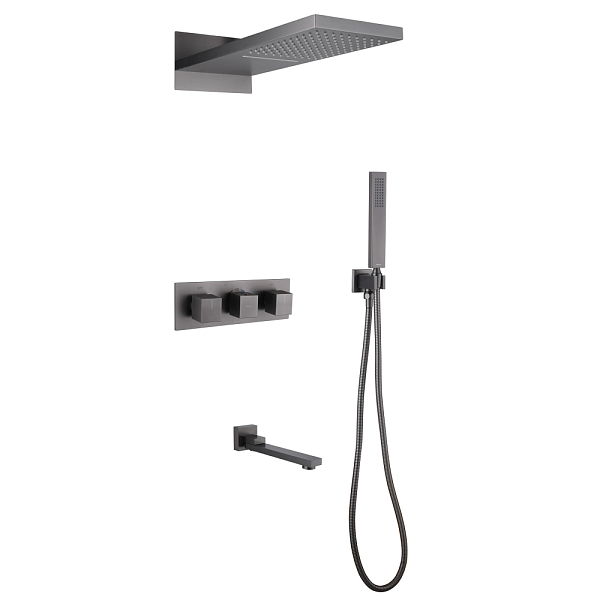 Душевой комплект Abber Daheim AF8253NG никель , изображение 1