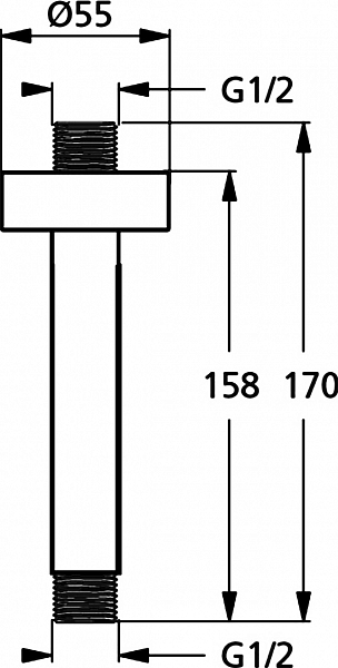 Кронштейн для верхнего душа Ideal Standard IdealRain B9446AA , изображение 3