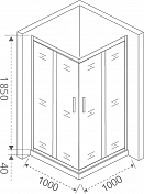 Душевой уголок Good Door Latte CR-100-C-WE 100x100 , изображение 4