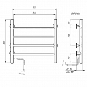 Полотенцесушитель электрический Domoterm Классик 50x50 L , изображение 4