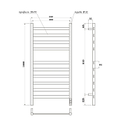 Полотенцесушитель электрический Point Селена П10 50x100 черный , изображение 3