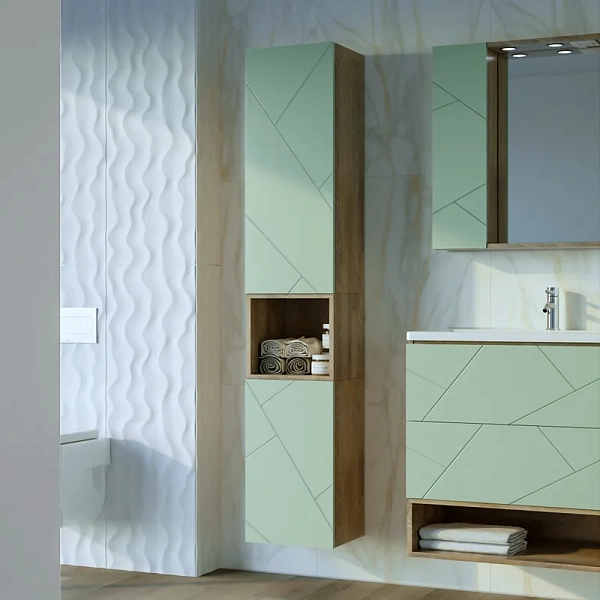 Полка Бриклаер Кристалл 35 для пенала, дуб гранж песочный , изображение 2