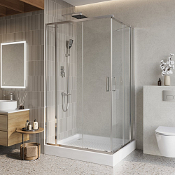 Фото Душевой уголок BelBagno Luce AH-22-125/100-C-Cr