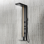 Душевая панель Black&White Gravity GR026 черный/золото , изображение 3