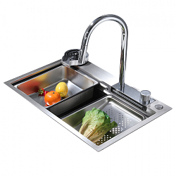 Фото Мойка кухонная Abber Wasser Kreis AF2194 хром