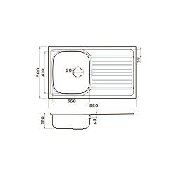 Фото Мойка кухонная Omoikiri Kashiogawa 86-IN нержавеющая сталь