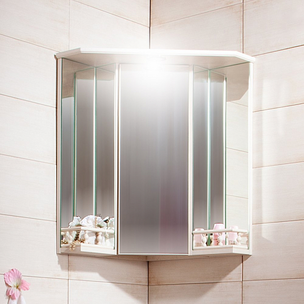 Зеркало-шкаф Бриклаер Кантри 60 бежевый дуб, с балюстрадой , изображение 1