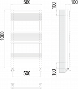Полотенцесушитель водяной Terminus Ватра П18 50х100 , изображение 3