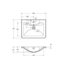 Фото Мебельная раковина BelBagno BB600/455-LV-MR-ALR