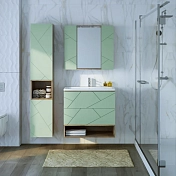 Изображение Тумба под раковину Бриклаер Кристалл 80 фисташка/дуб гранж песочный Тумба под раковину Бриклаер Кристалл 80 фисташка/дуб гранж песочный , изображение 3