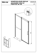 Душевая дверь в нишу Kolpa San Virgo TV2D/S 160 см silver , изображение 9