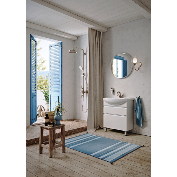 Тумба с раковиной Aqwella Rodos 65 белая, напольная , изображение 4