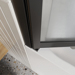 Фото Шторка на ванну BelBagno Luce VF-11-90/145-P-NERO