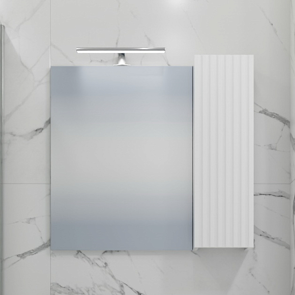 Зеркало-шкаф СаНта Юпитер 70 белый глянец, с подсветкой , изображение 3