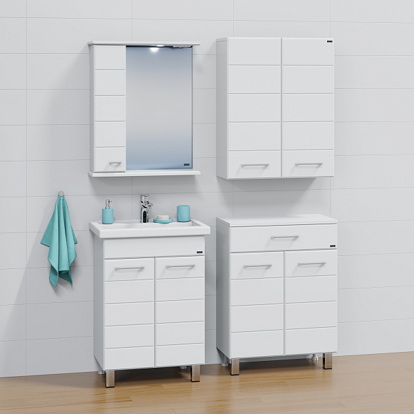 Зеркало-шкаф СаНта Омега 60 L с подсветкой , изображение 3