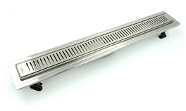 Душевой лоток Timo Basic Steel BSSG-70 S50Rb с решеткой 70 см , изображение 1