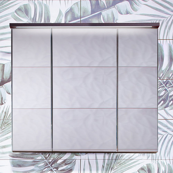 Зеркало-шкаф Бриклаер Кристалл 75 ясень анкор, с подсветкой , изображение 1