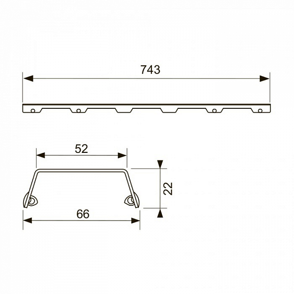 Решетка TECE TECEdrainline Steel II 600883 матовая 80 см , изображение 7