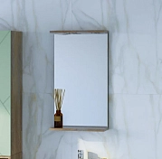 Зеркало Бриклаер Кристалл 40 дуб гранж песочный, с подсветкой