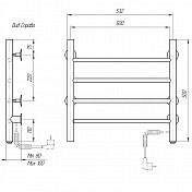 Полотенцесушитель электрический Domoterm Аврора 50x50 R , изображение 4