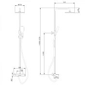 Душевая стойка Abber Emotion AF8816G , изображение 3