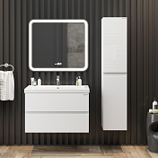 Тумба под раковину Onika Эвада 80 подвесная, белая , изображение 3