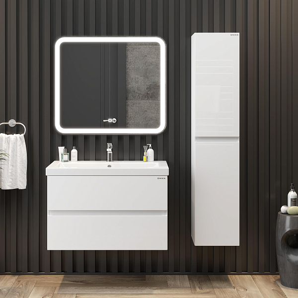 Тумба под раковину Onika Эвада 80 подвесная, белая , изображение 3