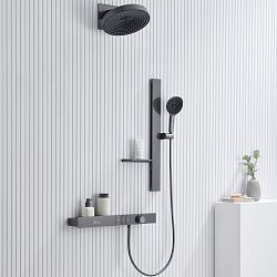Фото Душевой комплект Black&White Gravity GH-9025-GM оружейная сталь
