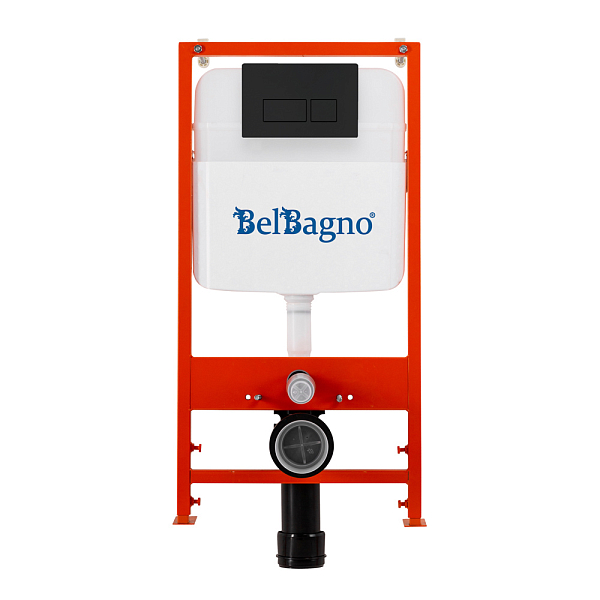 Система инсталляции для унитазов BelBagno BB026/BB044NERO с кнопкой смыва , изображение 2