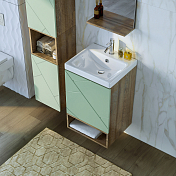 Изображение Тумба под раковину Бриклаер Кристалл 50 фисташка/дуб гранж песочный Тумба под раковину Бриклаер Кристалл 50 фисташка/дуб гранж песочный , изображение 9