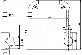 Смеситель Bravat Stream F73783C-1A для кухонной мойки , изображение 3